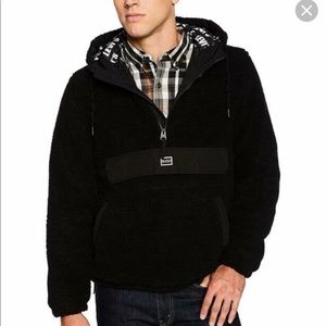 Hp Levis Mens Sherpa Quarter Zip Hoodie 